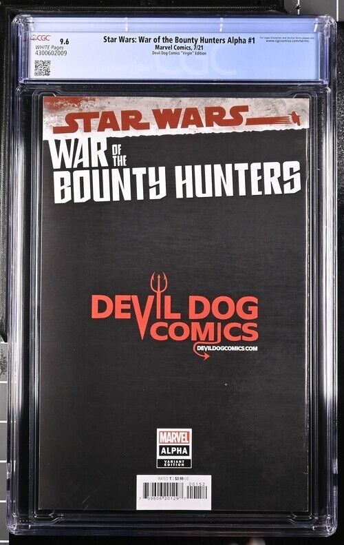 Marvel Comics: Star Wars: War of the Bounty Hunters Alpha #1 CGC 9.6 (2021)