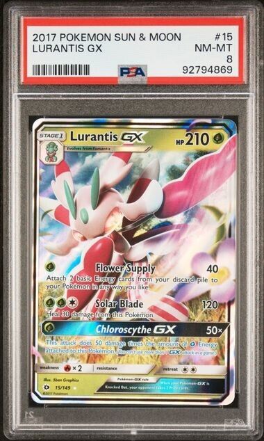 Pokemon Lurantis GX 15 Sun & Moon English Mint 8 (2017)