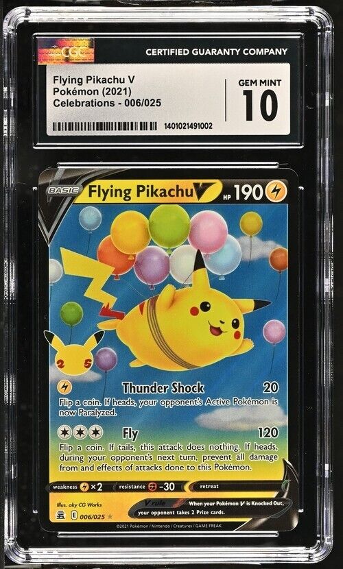 Pokemon Flying Pikachu V 006/025 Celebrations English Gem Mint 10 (2021)