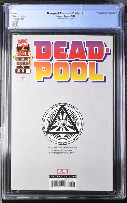 Deadpool: Facsimile Edition  #1	 Nakayama "Virgin" Edition CGC 9.8 (2024)