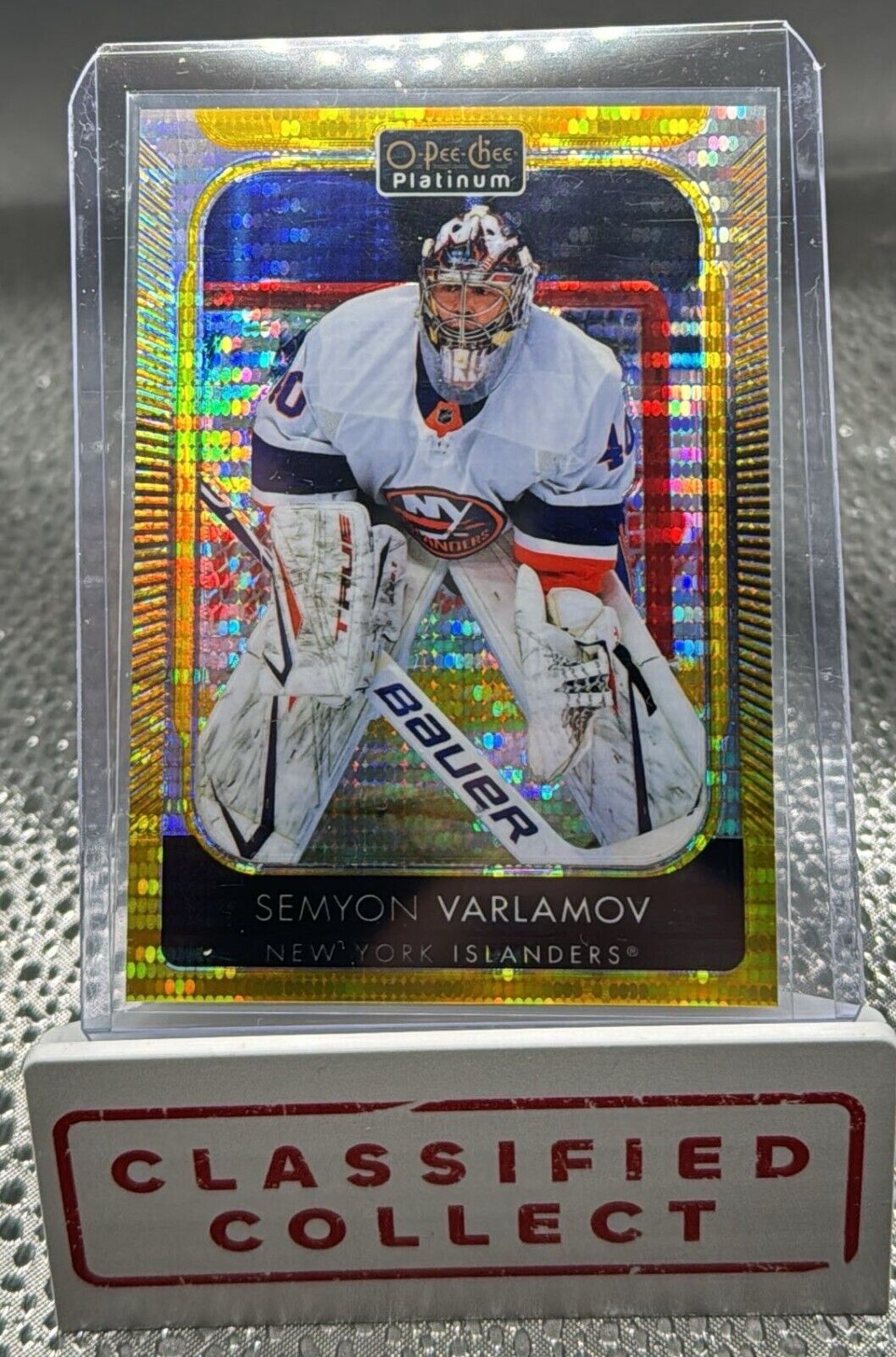 2021-22 O-Pee-Chee Platinum Hockey Semyon Varlamov Seismic Gold /50