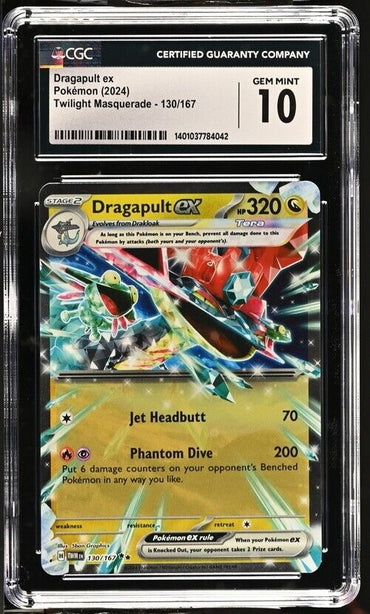 Pokemon Dragapult ex 130/167 TWM EN English Gem Mint 10 (2024)