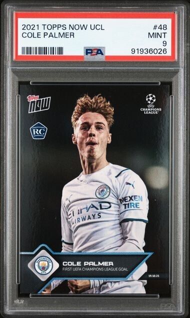 2021 TOPPS NOW UEFA CHAMPIONS LEAGUE COLE PALMER 48 PSA 9