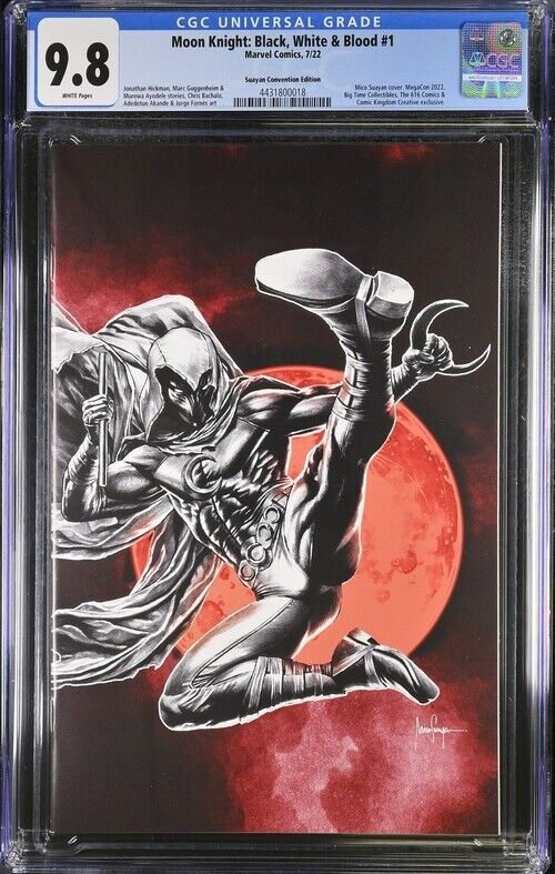 Moon Knight: Black, White & Blood #1 Suayan Convention Edition CGC 9.8 (2022)