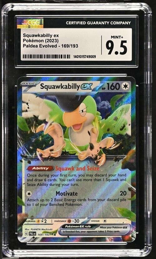 Pokemon Squawkabilly ex 169/193 Paldea Evolved - PAL EN English Mint+ 9.5 (2023)