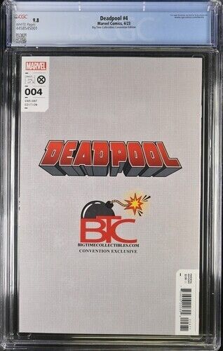 Deadpool #4 Big Time Collectibles Convention Edition CGC 9.8 (2023)