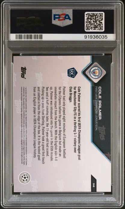 2021 TOPPS NOW UEFA CHAMPIONS LEAGUE 48 COLE PALMER PSA 10 Rookie