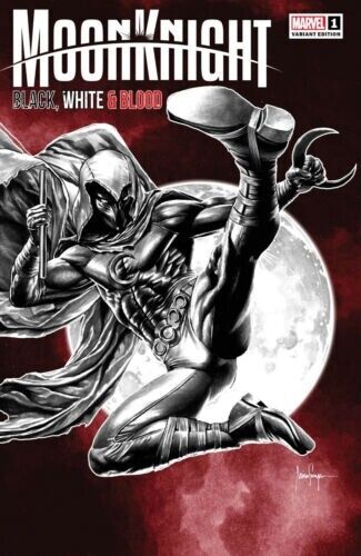 Moon Knight:Black,White and Blood -#1-Mico Suayan Trade Dress Variant NM+ (2022)