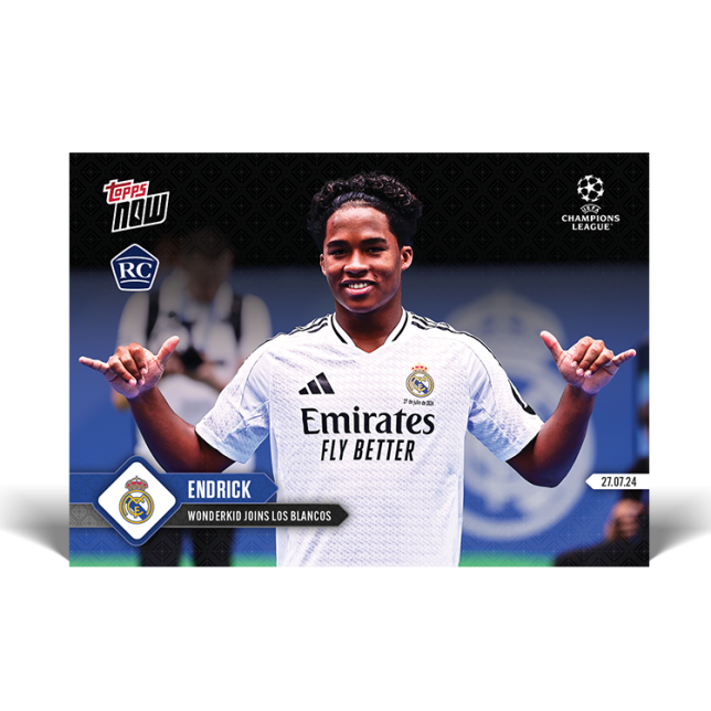 "PRESALE" Endrick Wonderkid joins Los Blancos 24/25 UCL TOPPS NOW Card #142