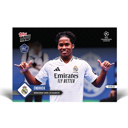 "PRESALE" Endrick Wonderkid joins Los Blancos 24/25 UCL TOPPS NOW Card #142