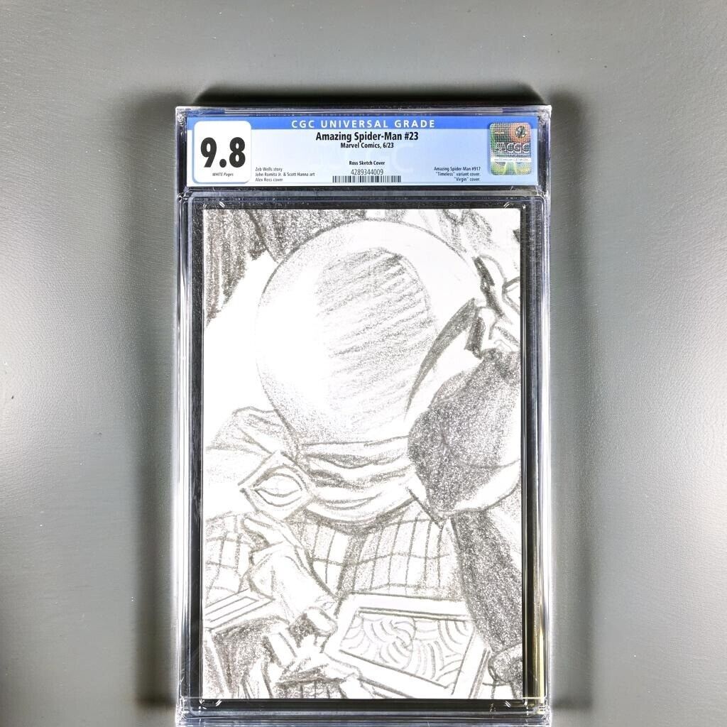 Marvel Comics: Amazing Spider- Man #23 Ross Sketch Cover CGC 9.8 (2023)