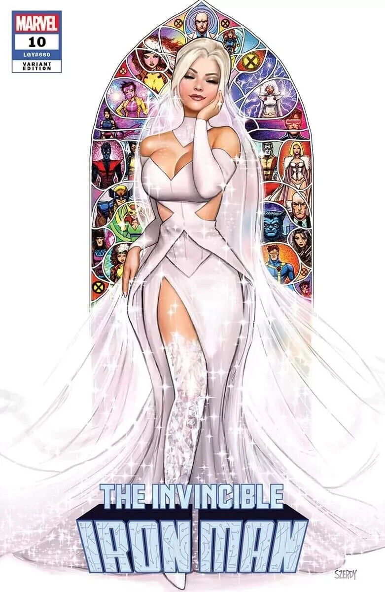 Invincible Iron Man #10 Szerdy Emma Frost Wedding Variant