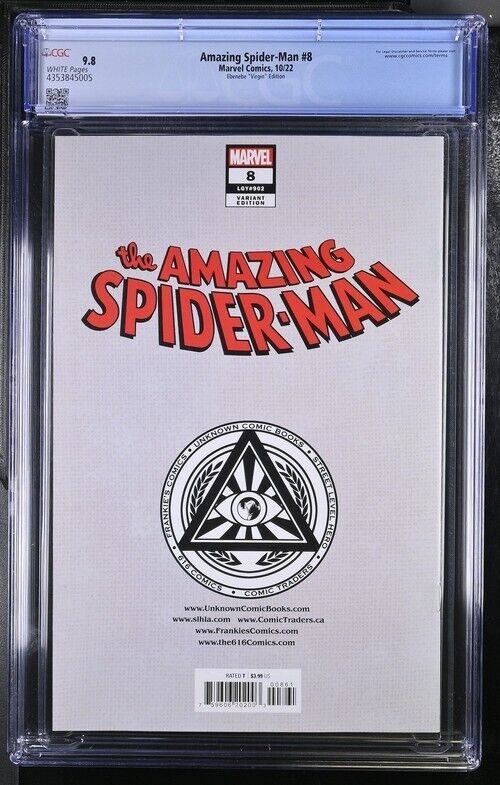 Amazing Spider-Man #8 Ebenebe ""Virgin"" Edition  CGC 9.8  (2022)