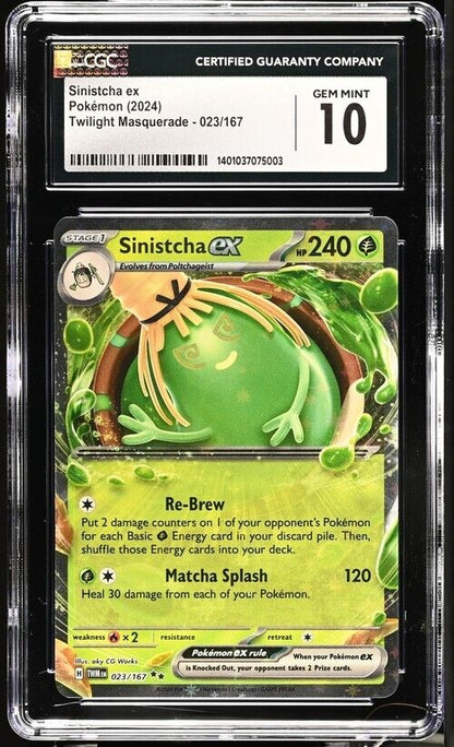 Pokemon Sinistcha ex 023/167 TWM EN English Gem Mint 10 (2024)