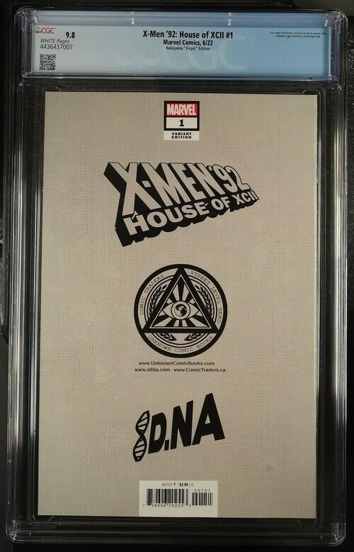 X-Men '92: House of XCII #1 Nakayama "Virgin" Edition CGC 9.8 (2022)