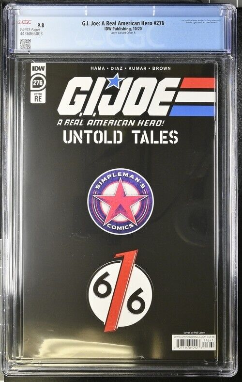 G.I. Joe: A Real American Hero #276 Laren Variant Cover A CGC 9.8 (2020)