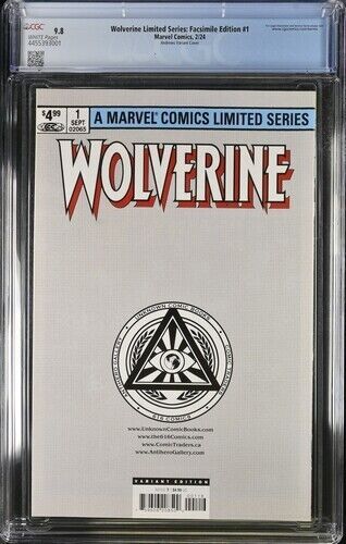 Wolverine Limited Series:Facsimile Edition #1 Andrews Variant Cover CGC 9.8 2024