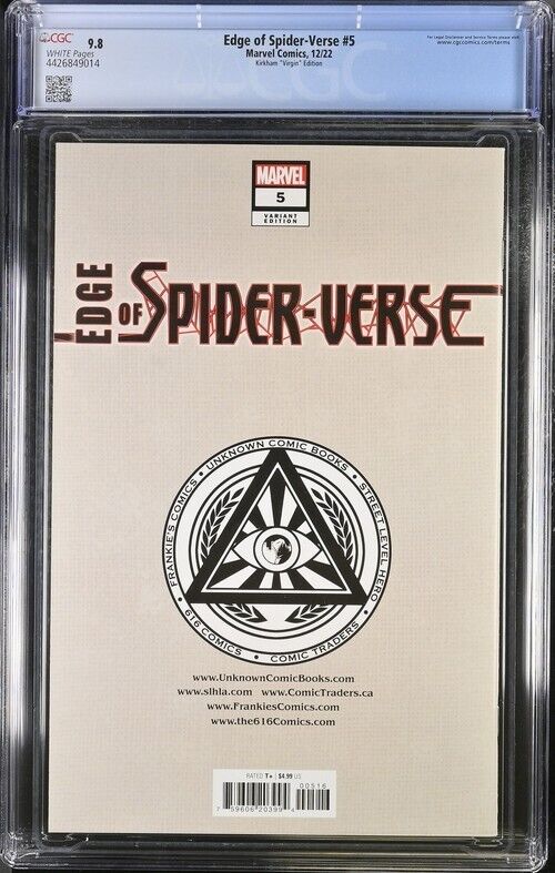 Edge of Spider-Verse #5 Kirkham ""Virgin"" Edition CGC 9.8 (2022)