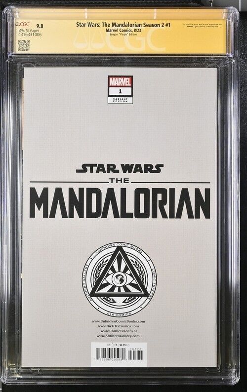 Star Wars: The Mandalorian Season 2 Suayan ""Virgin"" Edition AUTO & SKETCH 9.8