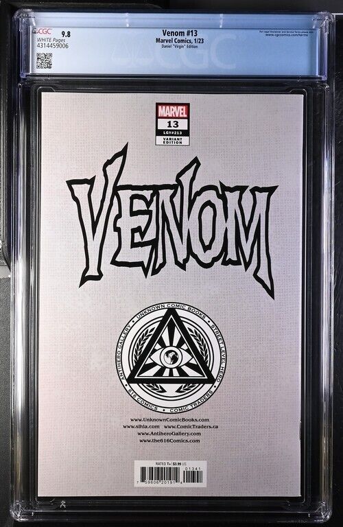 Marvel Comics: Venom #13 Daniel "Virgin" Edition CGC 9.8 (2023)