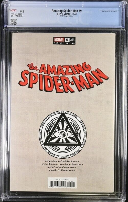 Amazing Spider-Man #9 R1C0 ""Virgin"" Edition CGC 9.8 (2022)