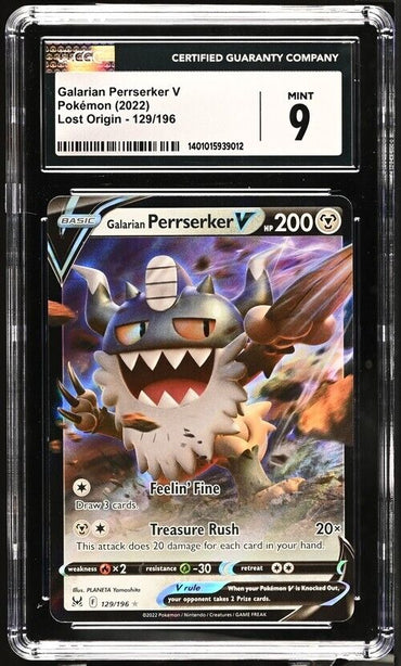 Pokemon Galarian Perrserker V 129/196 Lost Origin English 9