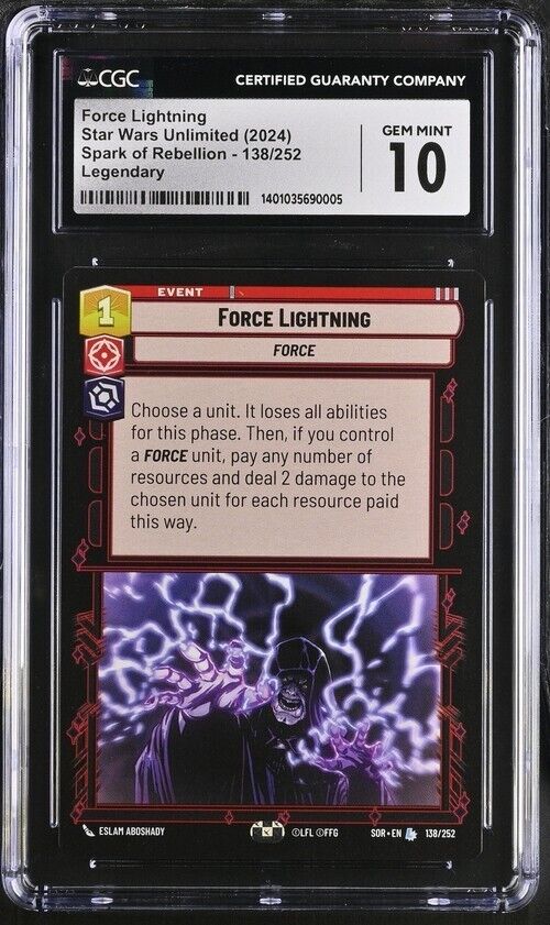 Star Wars Force Lightning 138/252 Spark of Rebellion English Gem Mint 10 (2024)