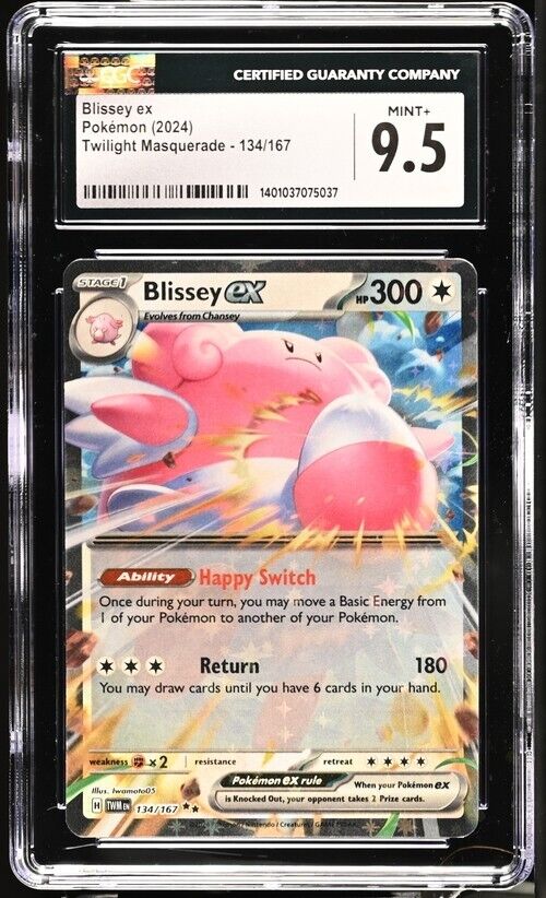 Pokemon Blissey ex 134/167 Twilight Masquerade - TWM EN English Mint+ 9.5 (2024)