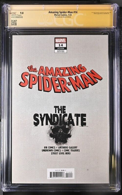 Amazing Spider-Man 14 SIGNED BY PEACH MOMOKO The Syndicate Sketch Edition