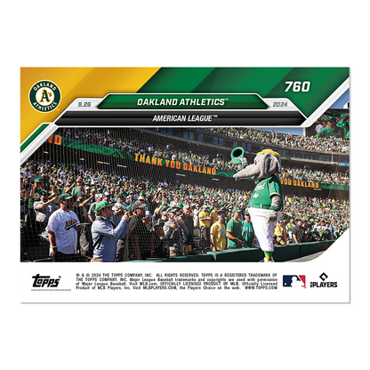 Oakland Athletics - Last Game 2024 MLB Topps NOW® Card 760