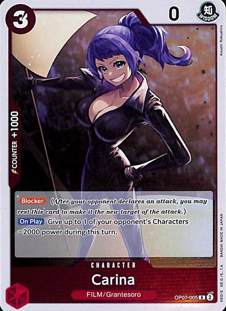 Carina OP07-005 Parallel R Foil English One Piece Card Game