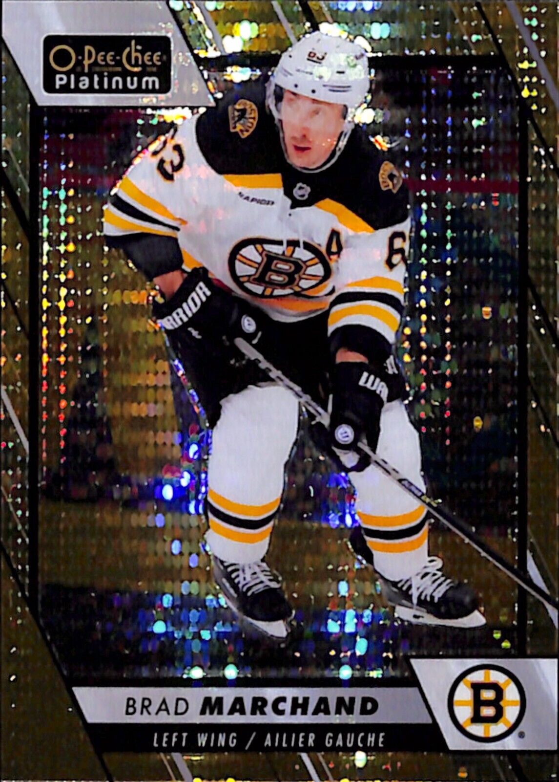 2023-24 O-Pee-Chee Platinum Brad Marchand Seismic Gold #149 02/50