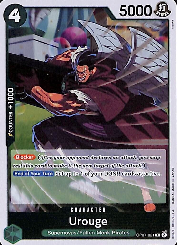 Urouge OP07-021 Parallel R Foil English One Piece Card Game