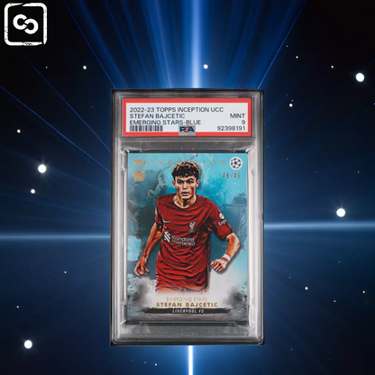 2022-23 TOPPS INCEPTION UEFA STEFAN BAJCETIC EMERGING STARS-BLUE PSA 9 /49