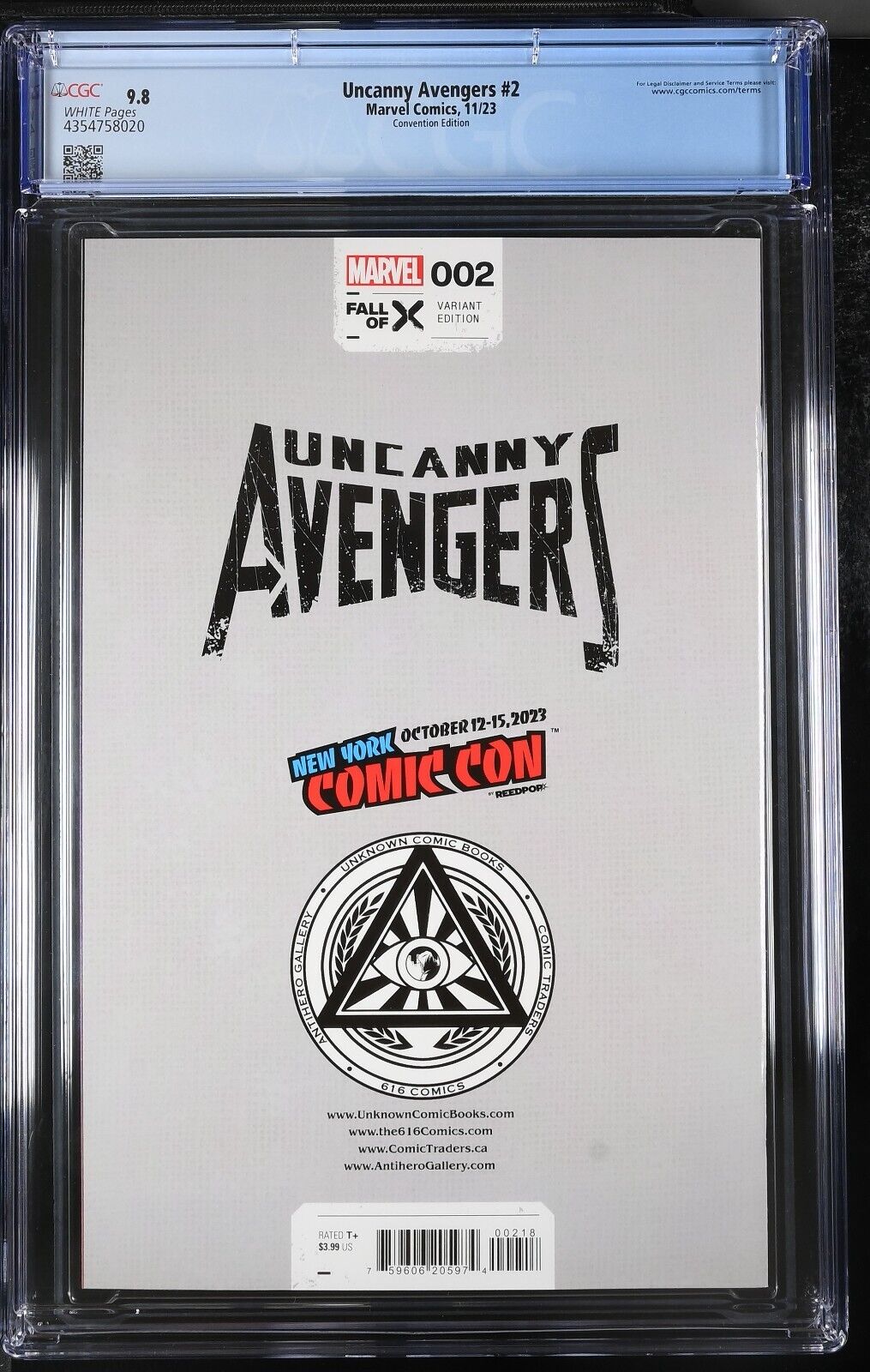 Uncanny Avengers #2 Convention Edition CGC 9.8 (2023)