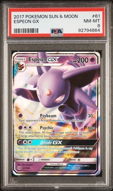 Pokemon Espeon GX 61 Sun & Moon English Mint 8 (2017)