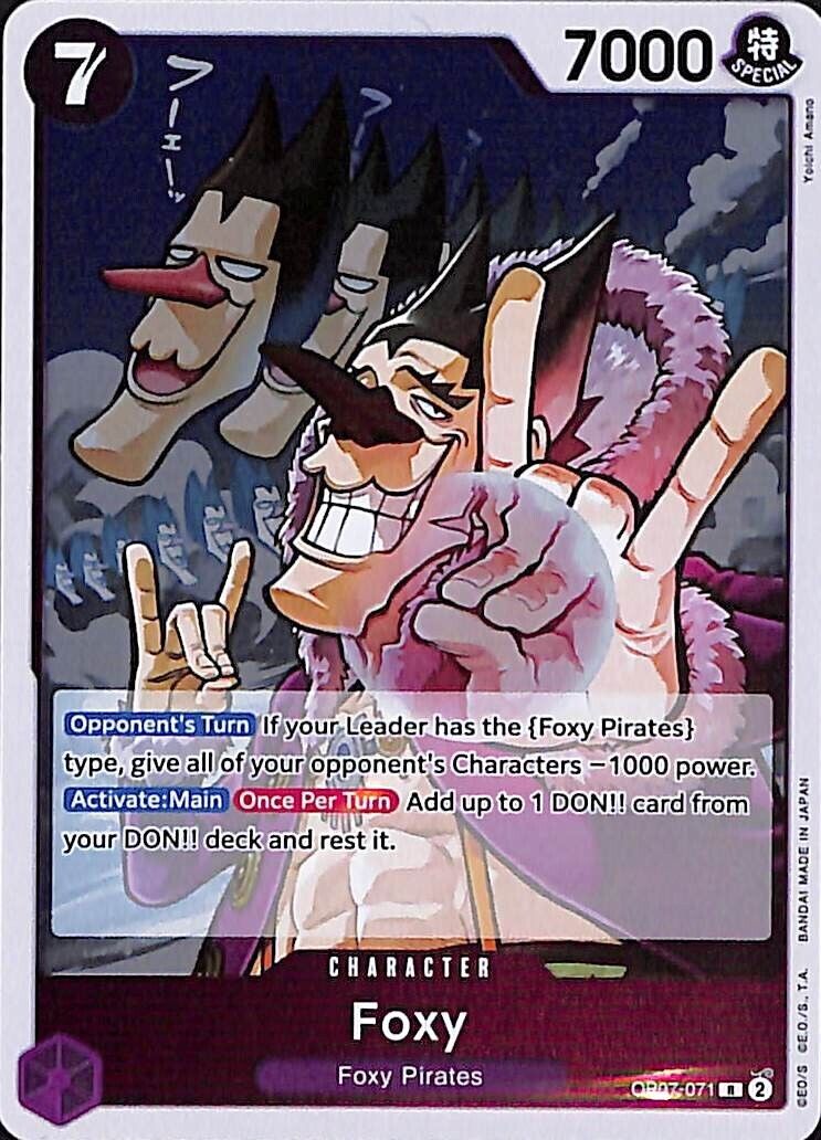 Foxy OP07-071 Parallel R Foil English One Piece Card Game