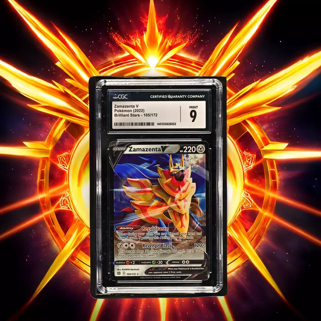 Pokemon Zamazenta V 105/172 Brilliant Stars English 9 (2022)