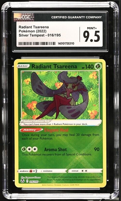 Pokemon Radiant Tsareena 016/195 Silver Tempest English Mint+ 9.5 (2022)