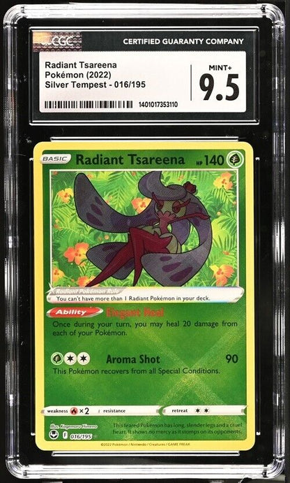 Pokemon Radiant Tsareena 016/195 Silver Tempest English Mint+ 9.5 (2022)