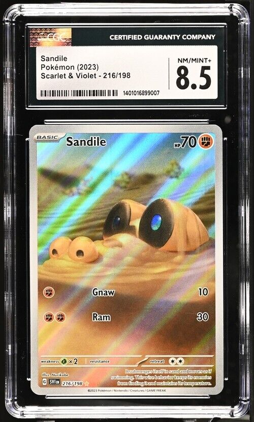 Pokemon Sandile 216/198 Scarlet & Violet - SV1EN English 8.5 (2023) 