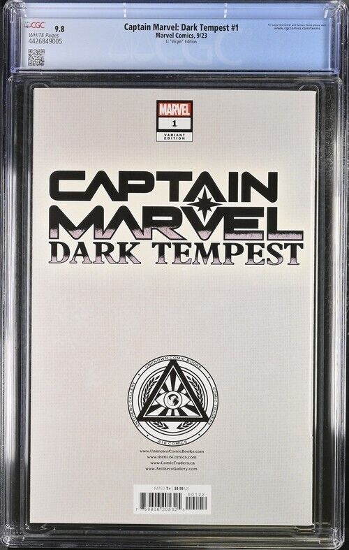 Captain Marvel: Dark Tempest #1 Li ""Virgin"" Edition CGC 9.8 (2023)