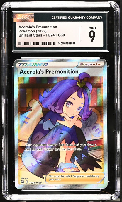 Pokemon Acerola's Premonition TG24/TG30 Brilliant Stars English 9 (2022)