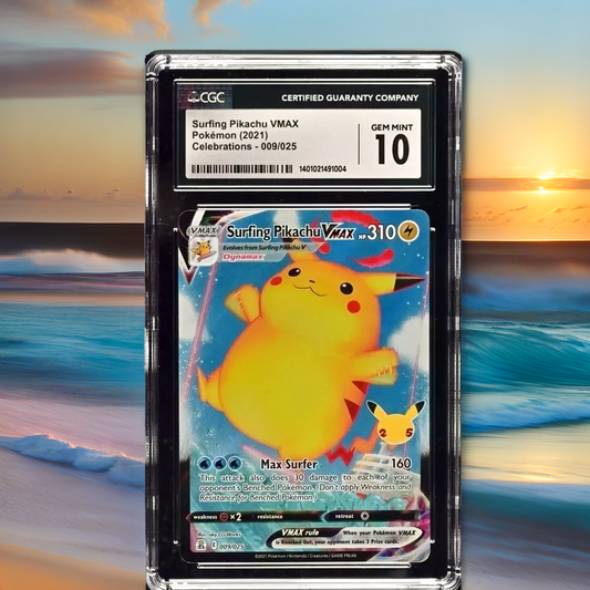 Pokemon Surfing Pikachu VMAX 009/025 Celebrations English Gem Mint 10 (2021)