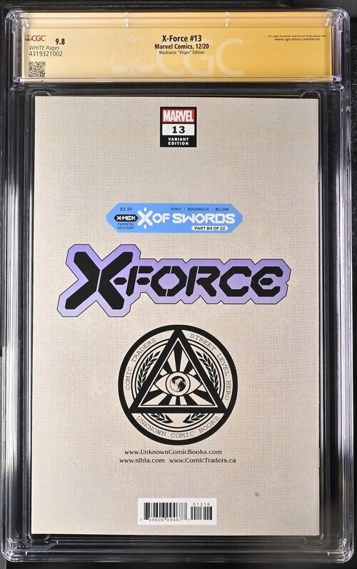 X-Force 13 Virgin Signed by Mastrazzo CGC 9.8 Signature Series