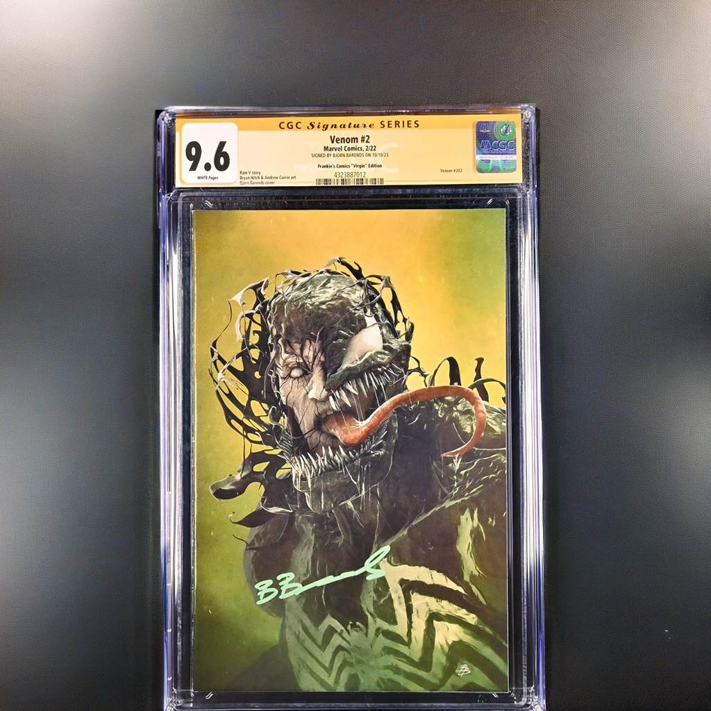 Venom #2 Virgin Signed by Barends Virgin, 9.6