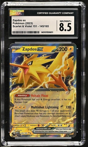 Pokemon Zapdos ex 145/165 Scarlet & Violet 151 - MEW EN English 8.5 (2023)