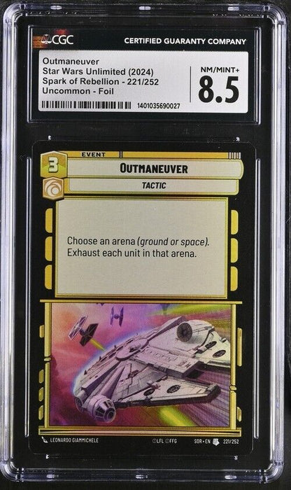 Star Wars Outmaneuver 221/252 Spark of Rebellion English U Foil 8.5 (2024)