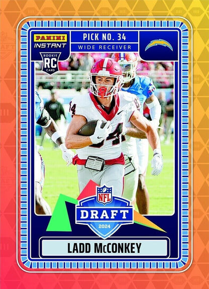 2024 Panini Instant NFL Ladd McConkey Draft Night SP Rookie Card /961