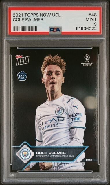 2021 TOPPS NOW UEFA CHAMPIONS LEAGUE COLE PALMER 48 PSA 9